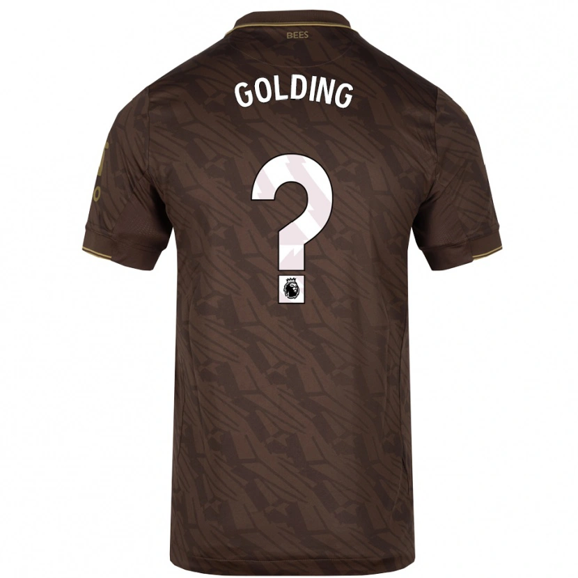 Danxen Men Aidan Golding #0 Brown Gold Away Jersey 2025/26 T-Shirt