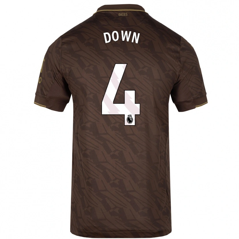 Danxen Men Alissa Down #4 Brown Gold Away Jersey 2025/26 T-Shirt