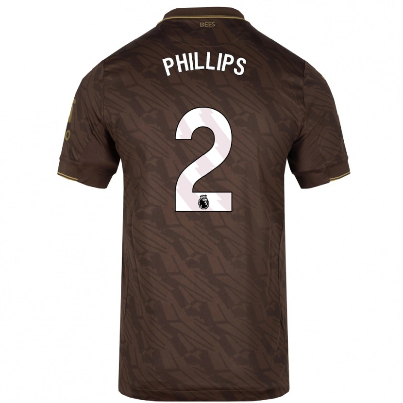 Danxen Men Maddie Phillips #2 Brown Gold Away Jersey 2025/26 T-Shirt