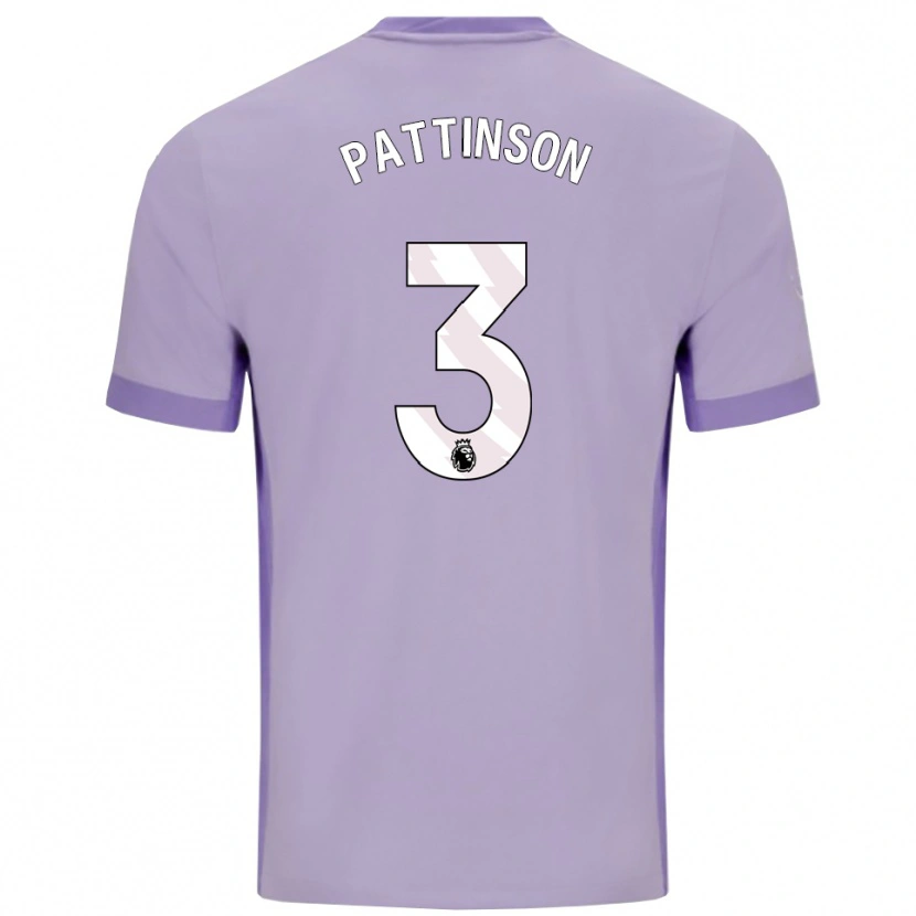 Danxen Men Poppy Pattinson #3 Taro Purple White Away Jersey 2025/26 T-Shirt