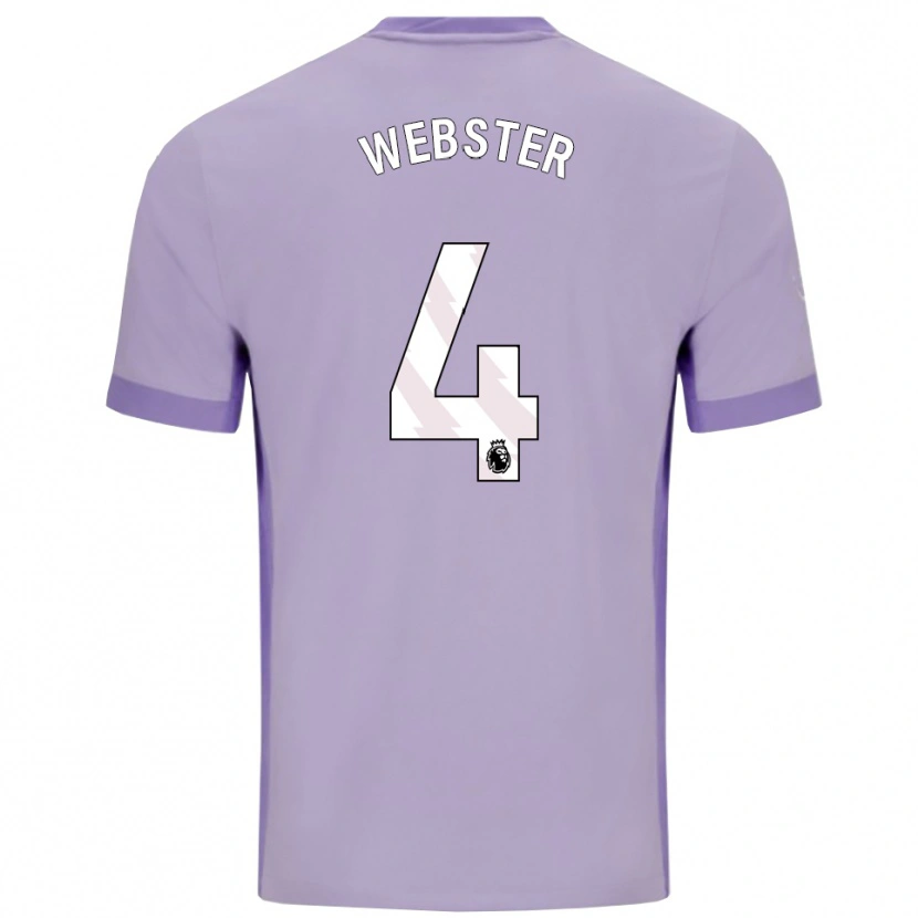 Danxen Men Adam Webster #4 Taro Purple White Away Jersey 2025/26 T-Shirt