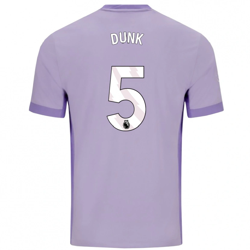 Danxen Men Lewis Dunk #5 Taro Purple White Away Jersey 2025/26 T-Shirt