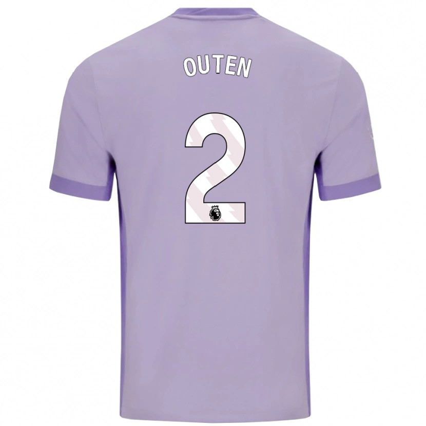 Danxen Men Theo Outen #2 Taro Purple White Away Jersey 2025/26 T-Shirt