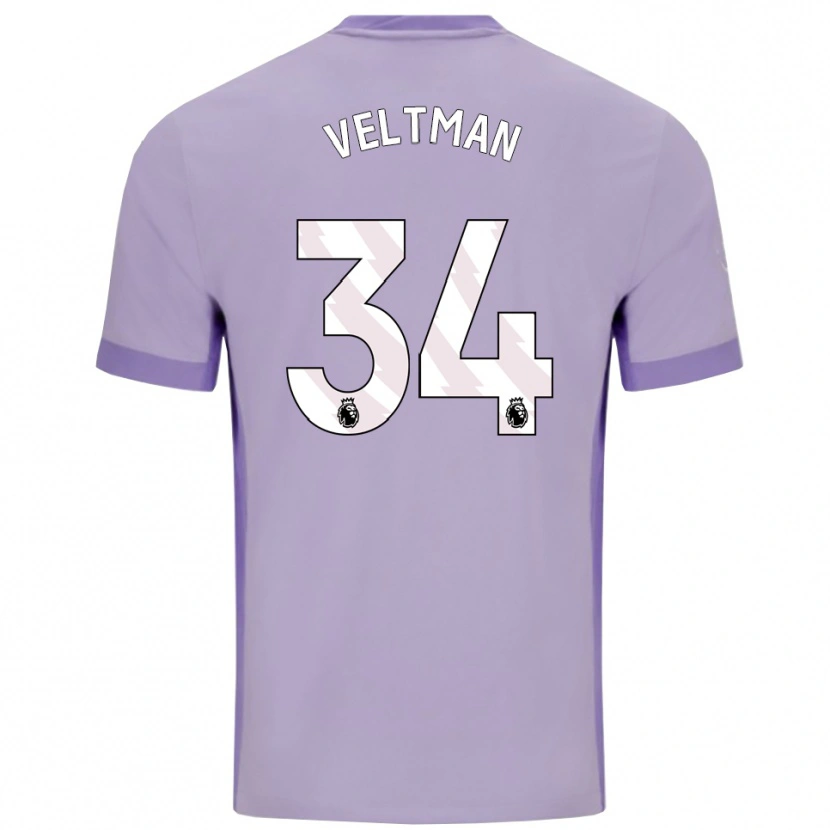 Danxen Men Joël Veltman #34 Taro Purple White Away Jersey 2025/26 T-Shirt