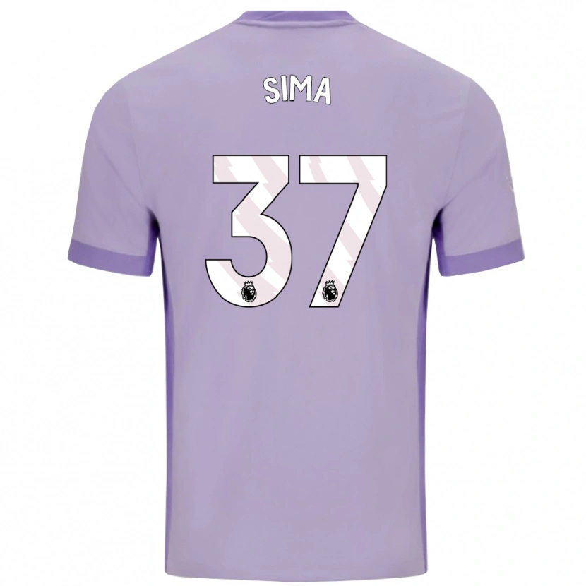 Danxen Men Abdallah Sima #37 Taro Purple White Away Jersey 2025/26 T-Shirt