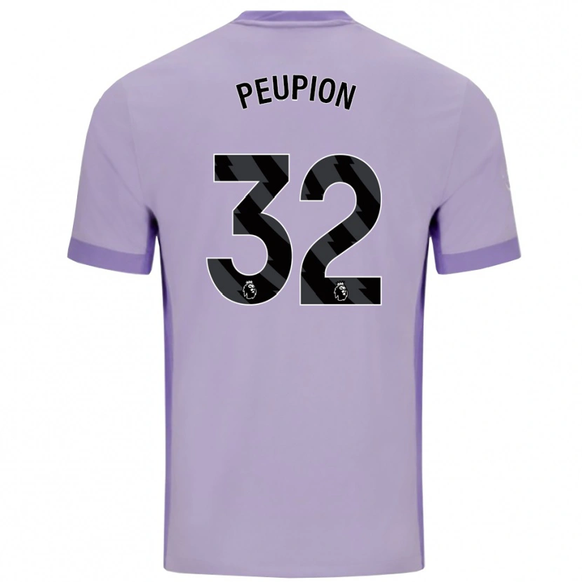 Danxen Men Cameron Peupion #32 Taro Purple White Away Jersey 2025/26 T-Shirt