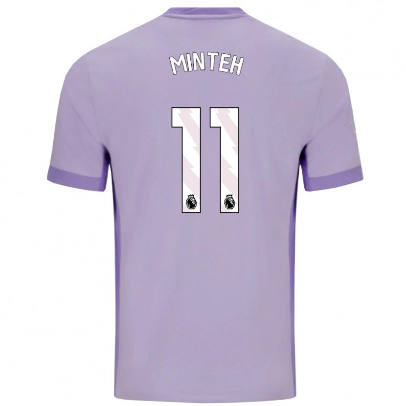 Danxen Men Yankuba Minteh #11 Taro Purple White Away Jersey 2025/26 T-Shirt