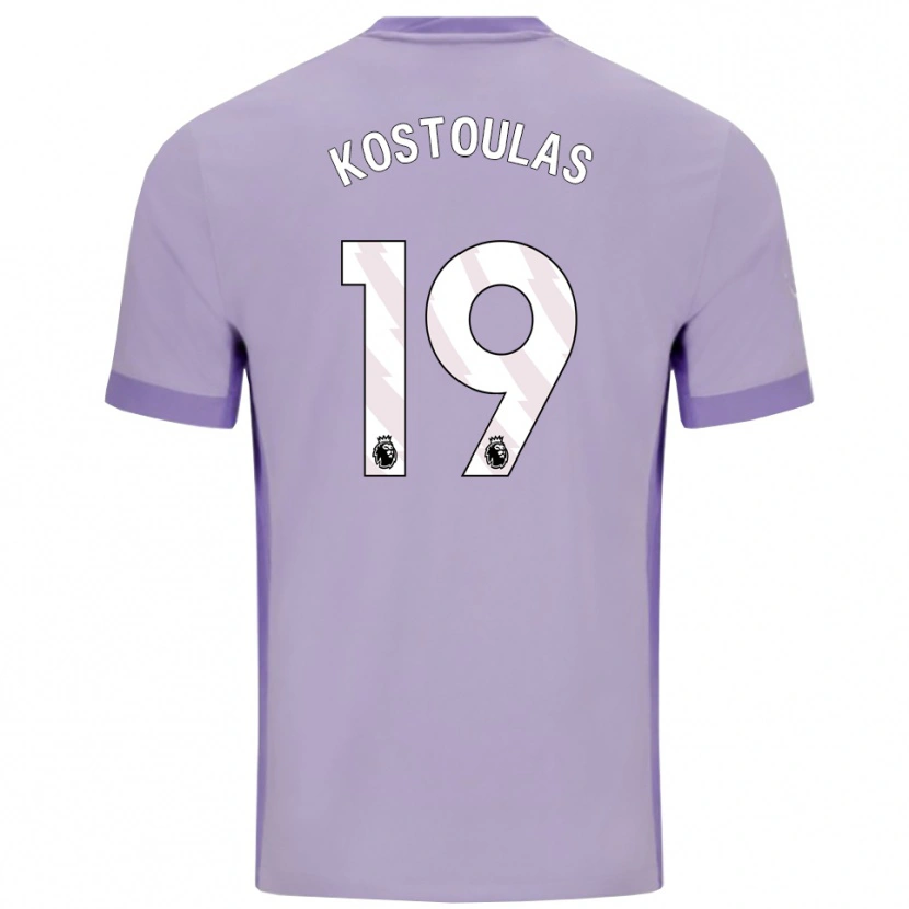 Danxen Men Charalampos Kostoulas #19 Taro Purple White Away Jersey 2025/26 T-Shirt