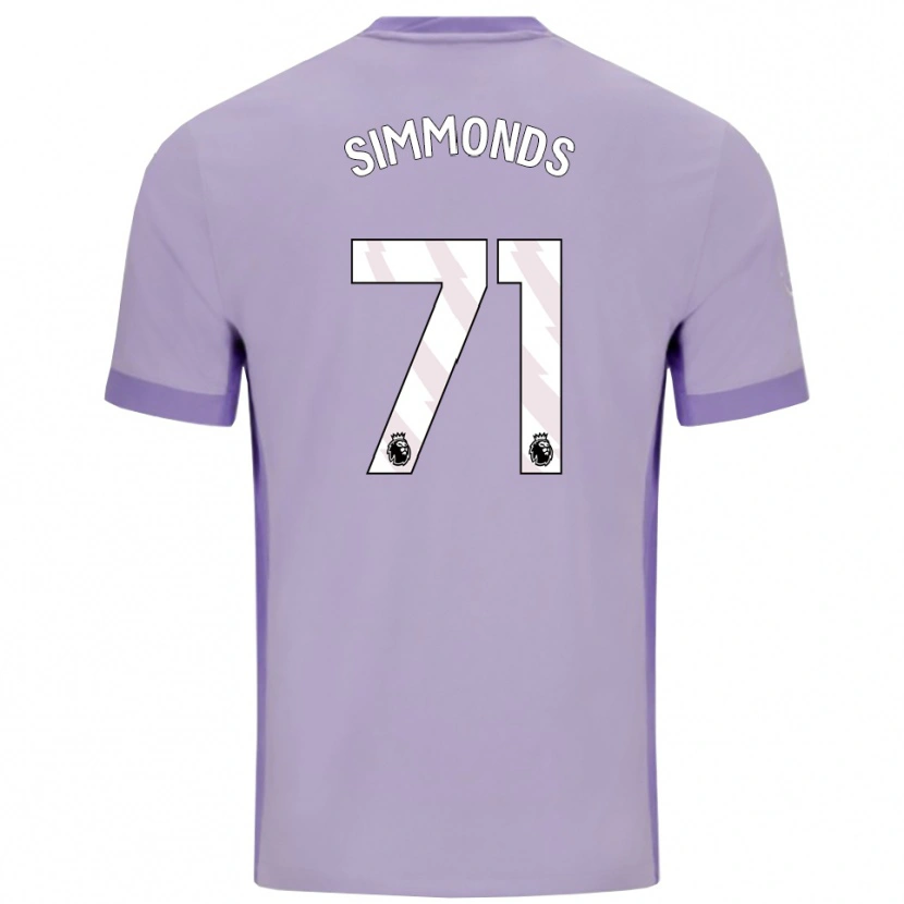 Danxen Men Freddie Simmonds #71 Taro Purple White Away Jersey 2025/26 T-Shirt
