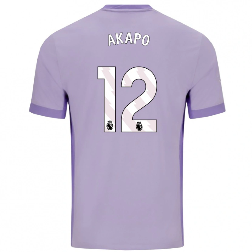 Danxen Men Tobi Akapo #12 Taro Purple White Away Jersey 2025/26 T-Shirt