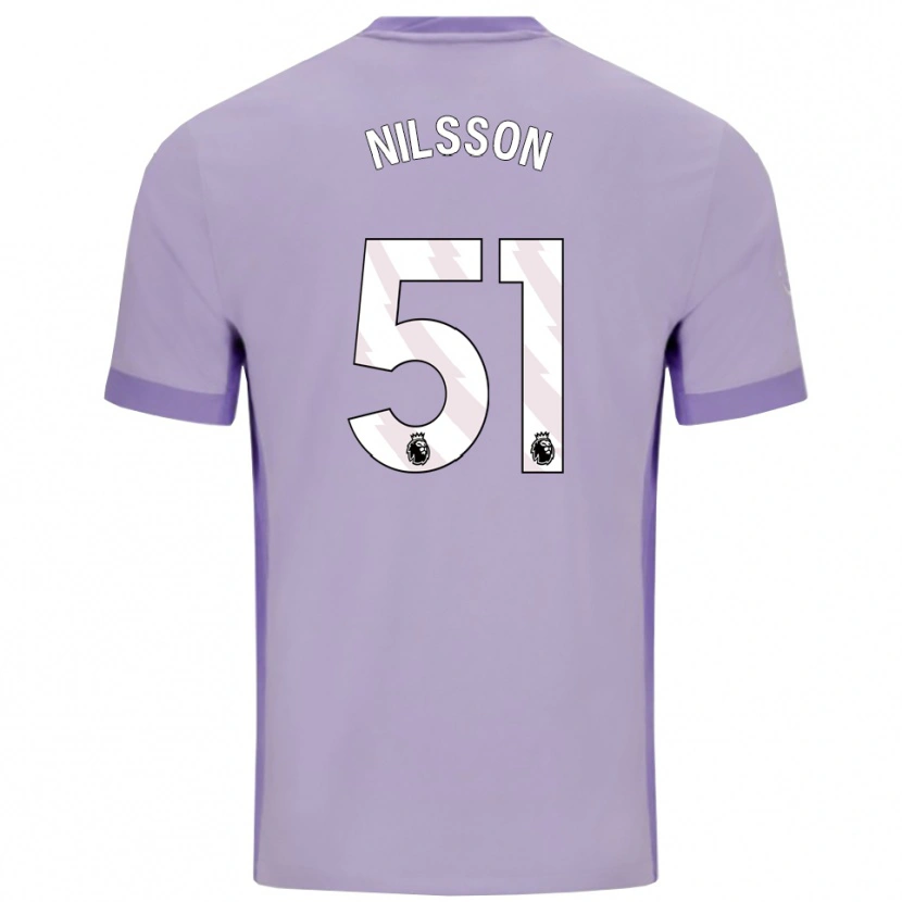 Danxen Men Casper Nilsson #51 Taro Purple White Away Jersey 2025/26 T-Shirt