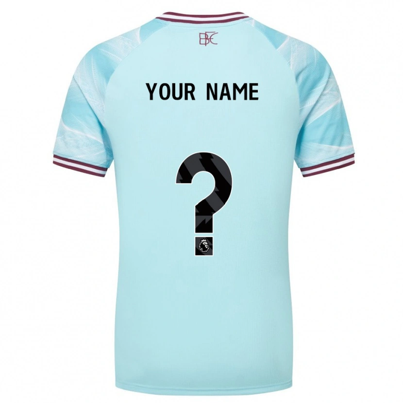 Danxen Men Your Name #0 Sky Blue Burgundy Away Jersey 2025/26 T-Shirt