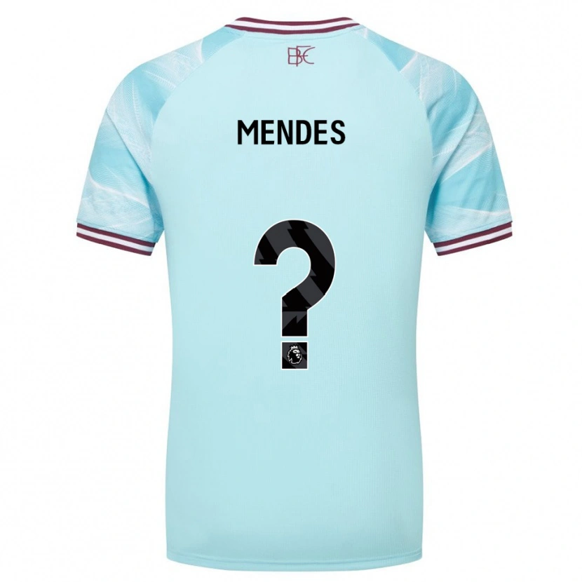 Danxen Men João Mendes #0 Sky Blue Burgundy Away Jersey 2025/26 T-Shirt