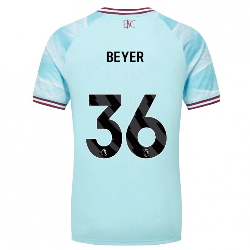Danxen Men Jordan Beyer #36 Sky Blue Burgundy Away Jersey 2025/26 T-Shirt