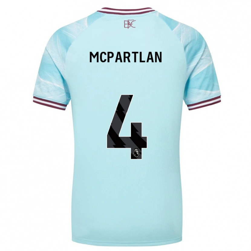 Danxen Men Brenna Mcpartlan #4 Sky Blue Burgundy Away Jersey 2025/26 T-Shirt