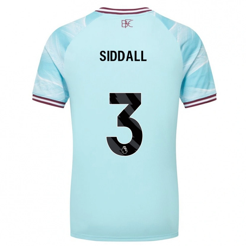 Danxen Men Emma Siddall #3 Sky Blue Burgundy Away Jersey 2025/26 T-Shirt