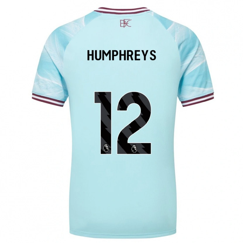 Danxen Men Bashir Humphreys #12 Sky Blue Burgundy Away Jersey 2025/26 T-Shirt
