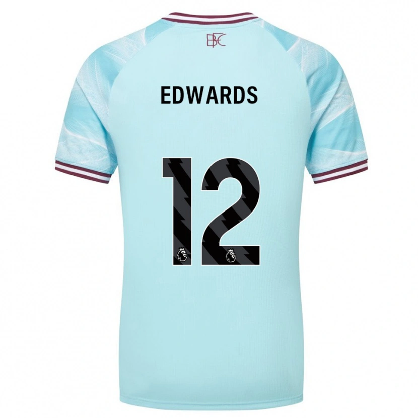 Danxen Men Connor Edwards #12 Sky Blue Burgundy Away Jersey 2025/26 T-Shirt