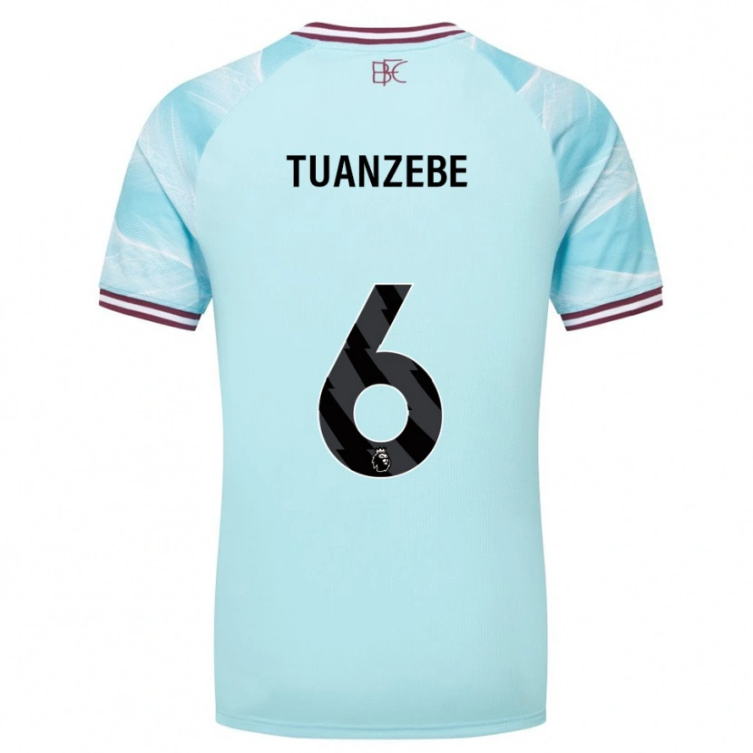 Danxen Men Axel Tuanzebe #6 Sky Blue Burgundy Away Jersey 2025/26 T-Shirt