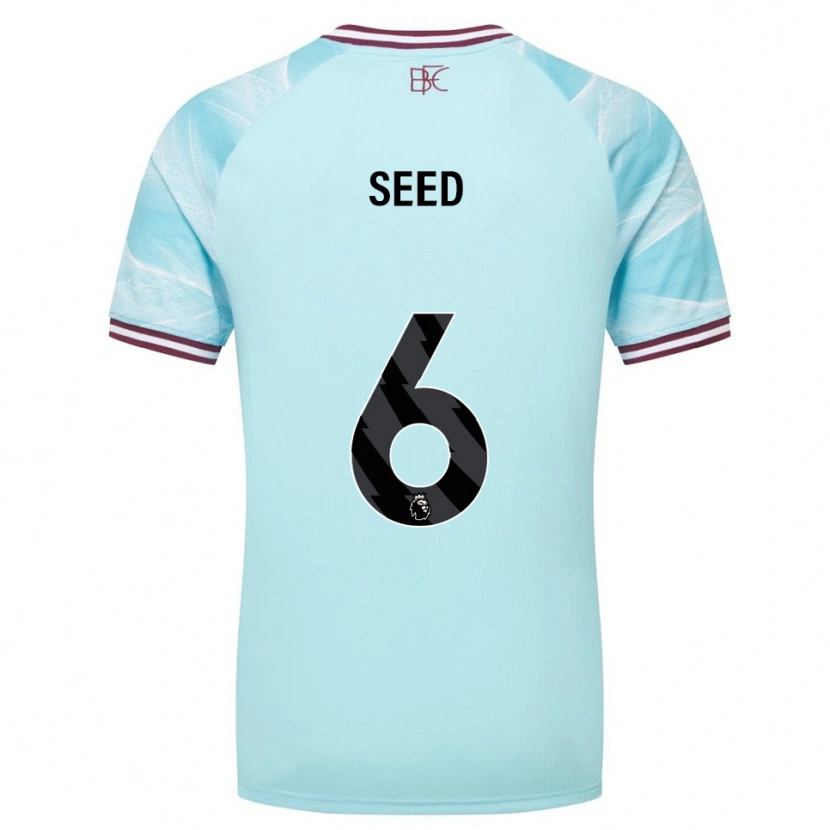 Danxen Men Helen Seed #6 Sky Blue Burgundy Away Jersey 2025/26 T-Shirt