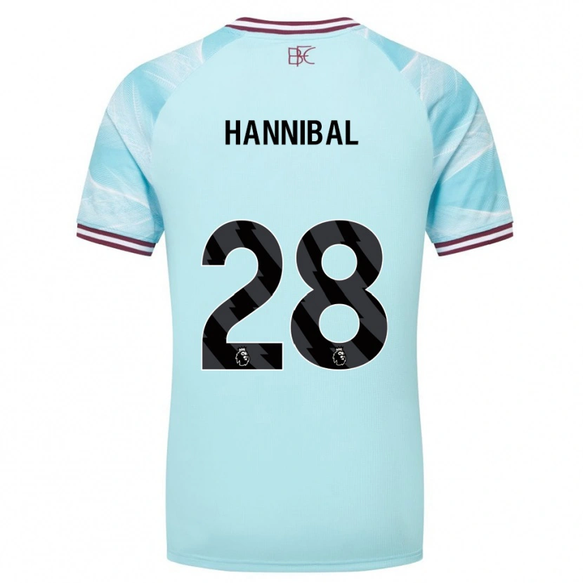 Danxen Men Hannibal #28 Sky Blue Burgundy Away Jersey 2025/26 T-Shirt