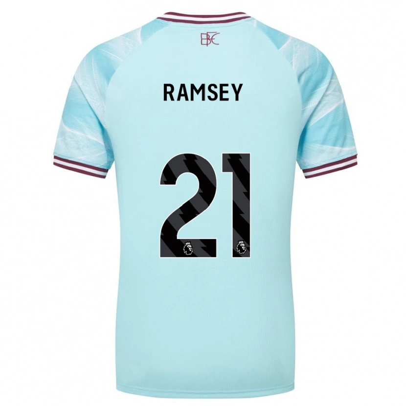 Danxen Men Aaron Ramsey #21 Sky Blue Burgundy Away Jersey 2025/26 T-Shirt