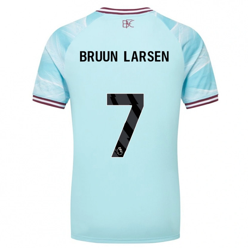 Danxen Men Jacob Bruun Larsen #7 Sky Blue Burgundy Away Jersey 2025/26 T-Shirt