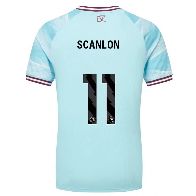 Danxen Men Luca Scanlon #11 Sky Blue Burgundy Away Jersey 2025/26 T-Shirt