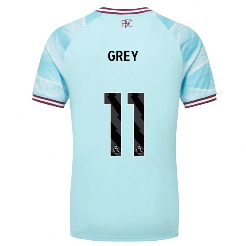 Danxen Men Anna Grey #11 Sky Blue Burgundy Away Jersey 2025/26 T-Shirt