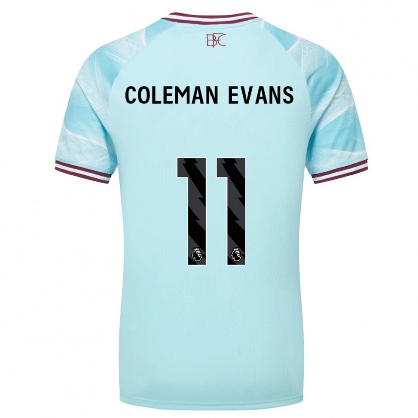 Danxen Men Amaya Coleman-Evans #11 Sky Blue Burgundy Away Jersey 2025/26 T-Shirt