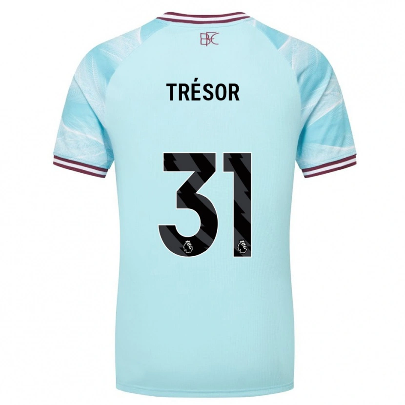 Danxen Men Mike Trésor #31 Sky Blue Burgundy Away Jersey 2025/26 T-Shirt