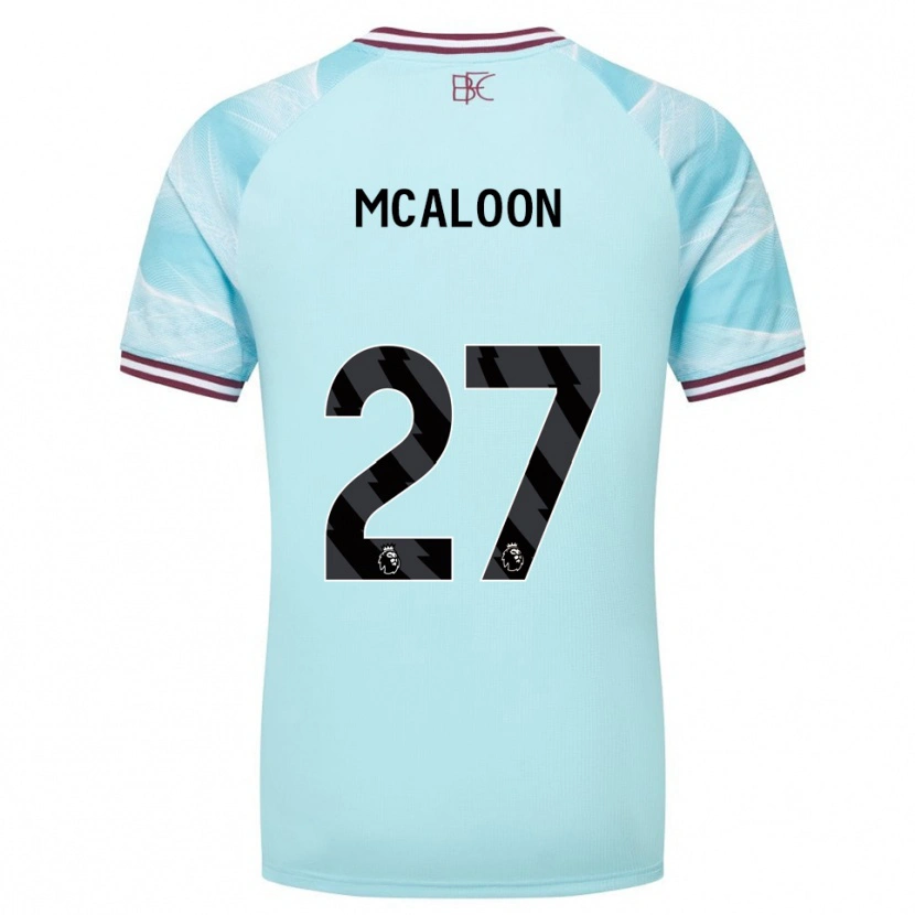 Danxen Men Naoisha Mcaloon #27 Sky Blue Burgundy Away Jersey 2025/26 T-Shirt