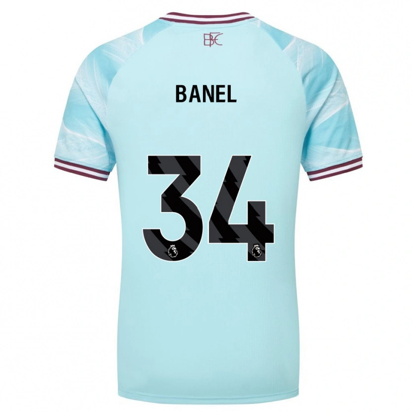 Danxen Men Jaydon Banel #34 Sky Blue Burgundy Away Jersey 2025/26 T-Shirt