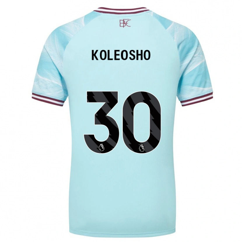 Danxen Men Luca Koleosho #30 Sky Blue Burgundy Away Jersey 2025/26 T-Shirt
