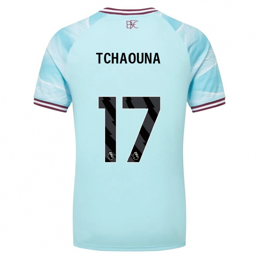 Danxen Men Loum Tchaouna #17 Sky Blue Burgundy Away Jersey 2025/26 T-Shirt