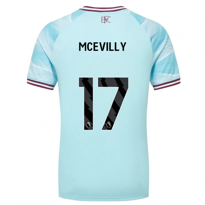 Danxen Men Jack Mcevilly #17 Sky Blue Burgundy Away Jersey 2025/26 T-Shirt