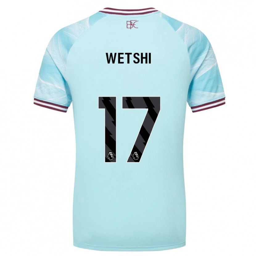 Danxen Men Benji Wetshi #17 Sky Blue Burgundy Away Jersey 2025/26 T-Shirt