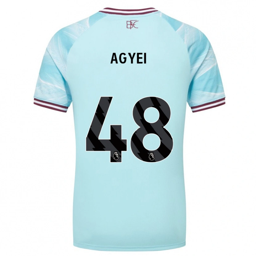 Danxen Men Enock Agyei #48 Sky Blue Burgundy Away Jersey 2025/26 T-Shirt