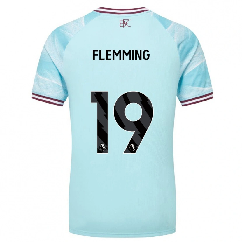 Danxen Men Zian Flemming #19 Sky Blue Burgundy Away Jersey 2025/26 T-Shirt