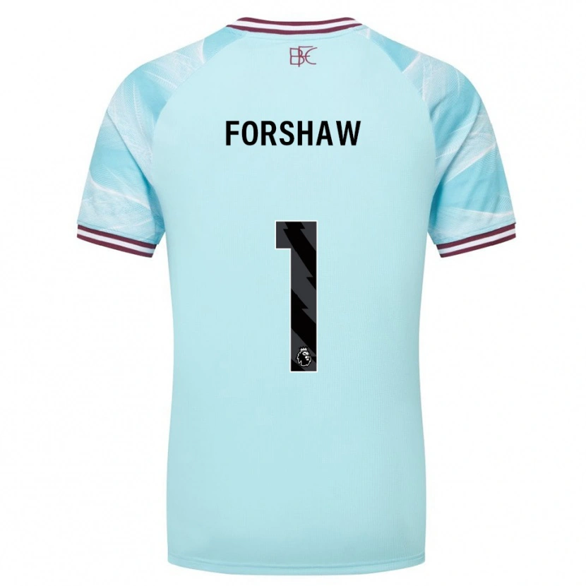 Danxen Men Lewis Forshaw #1 Sky Blue Burgundy Away Jersey 2025/26 T-Shirt