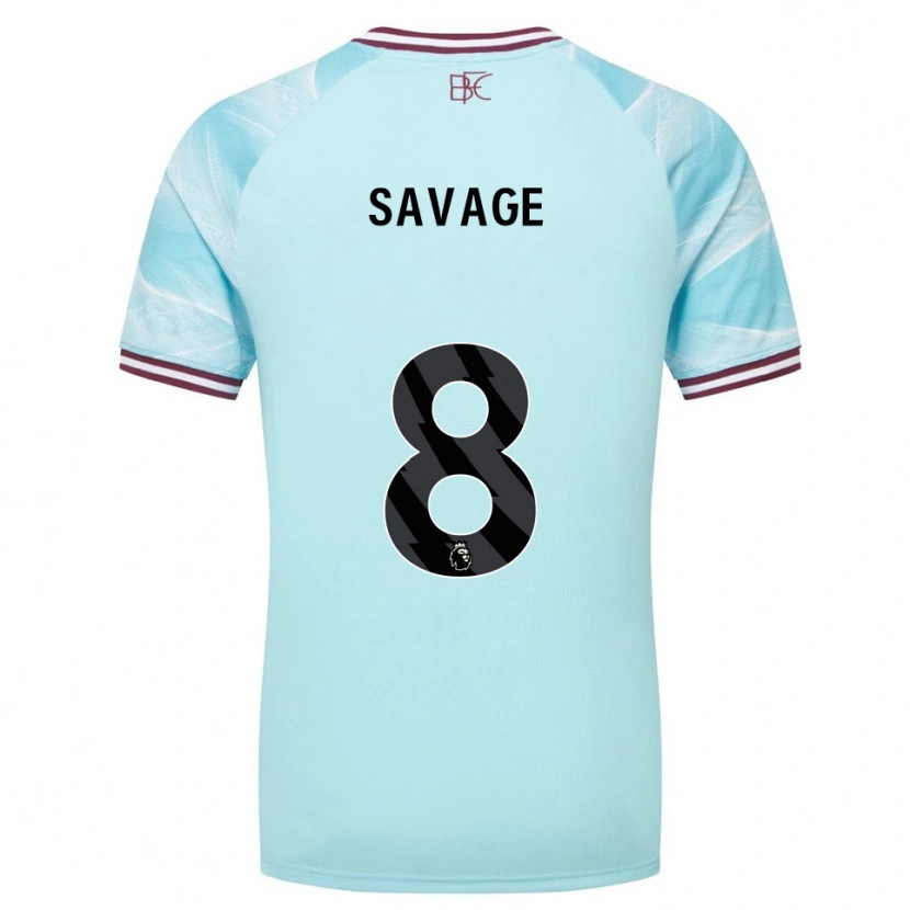 Danxen Men Troy Savage #8 Sky Blue Burgundy Away Jersey 2025/26 T-Shirt