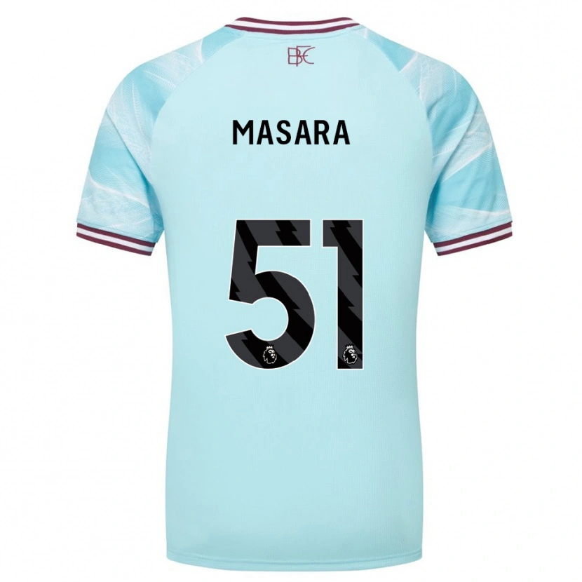 Danxen Men Vernon Masara #51 Sky Blue Burgundy Away Jersey 2025/26 T-Shirt