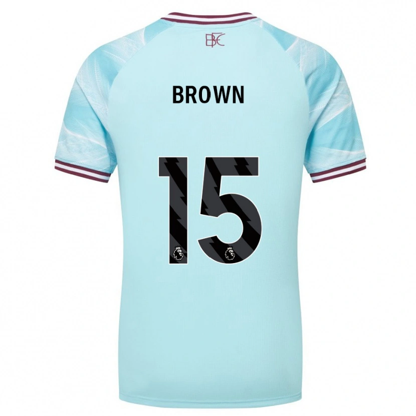 Danxen Men Kian Mcmahon-Brown #15 Sky Blue Burgundy Away Jersey 2025/26 T-Shirt