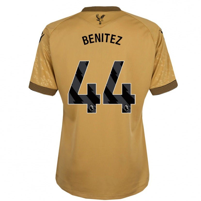Danxen Men Walter Benítez #44 Gold Black Away Jersey 2025/26 T-Shirt
