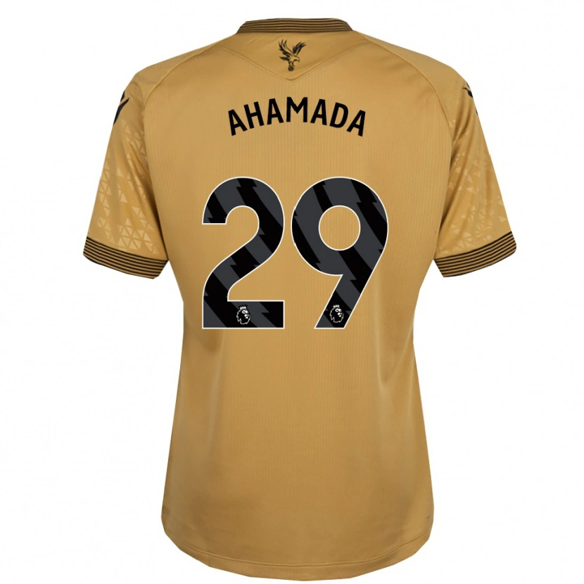 Danxen Men Naouirou Ahamada #29 Gold Black Away Jersey 2025/26 T-Shirt