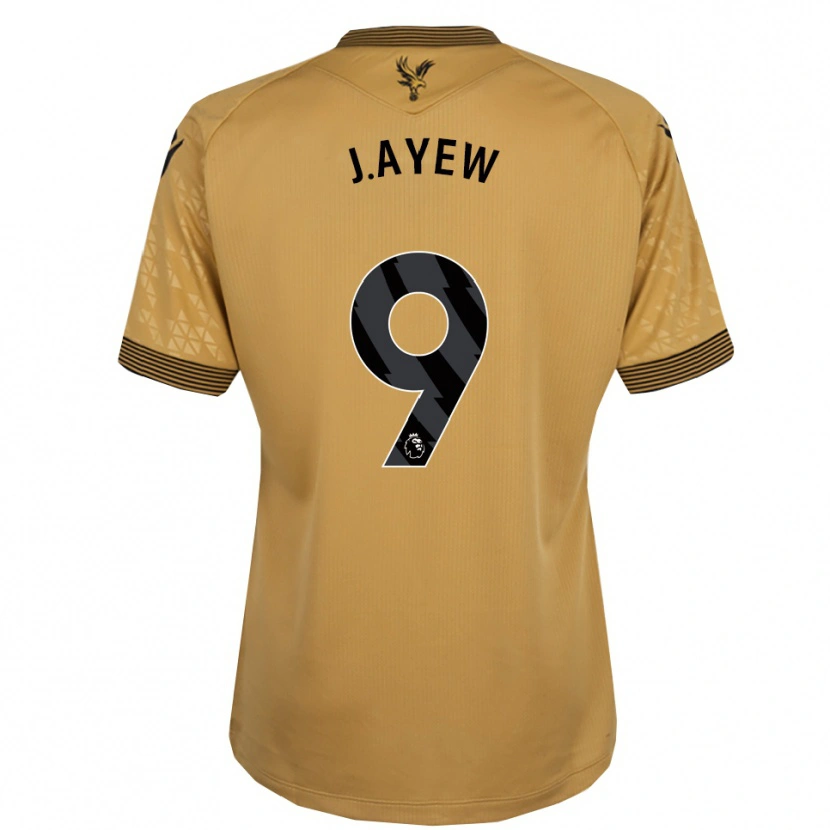 Danxen Men Jordan Ayew #9 Gold Black Away Jersey 2025/26 T-Shirt