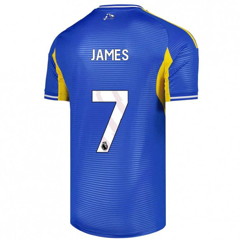 Danxen Men Daniel James #7 Blue Yellow Away Jersey 2025/26 T-Shirt