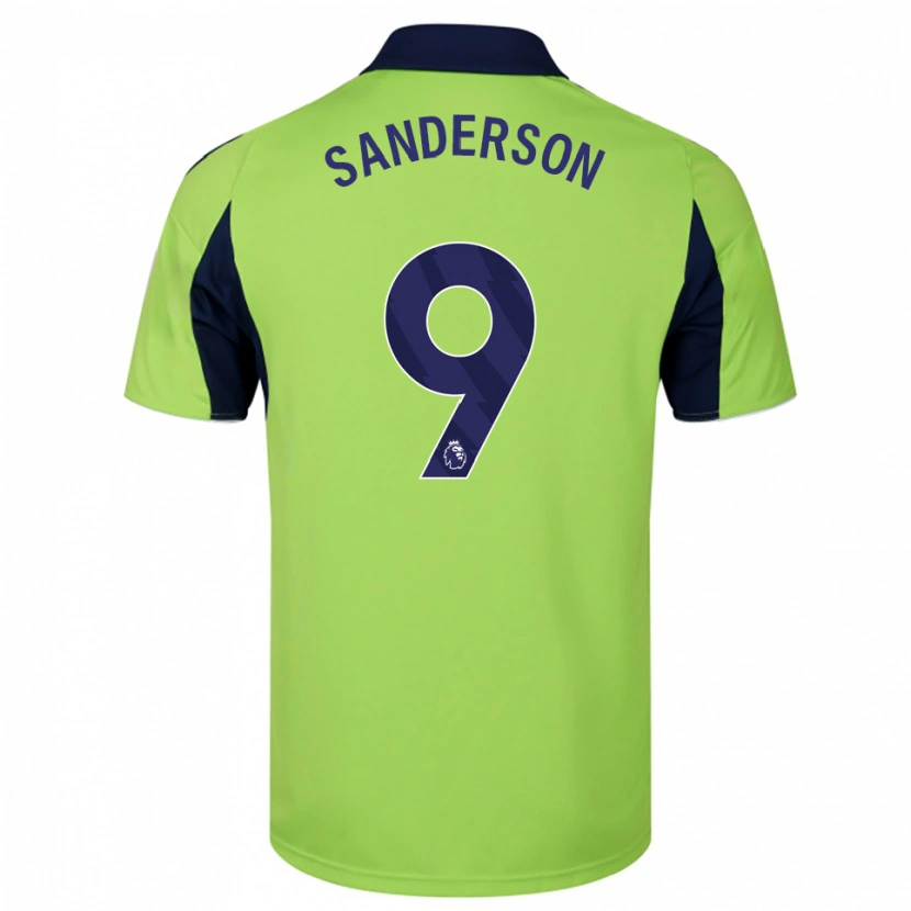 Danxen Men Oliver Sanderson #9 Green Navy White Away Jersey 2025/26 T-Shirt