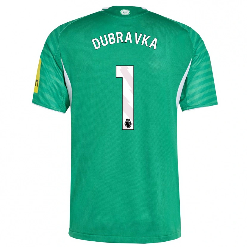 Danxen Men Martin Dúbravka #1 Green White Away Jersey 2025/26 T-Shirt