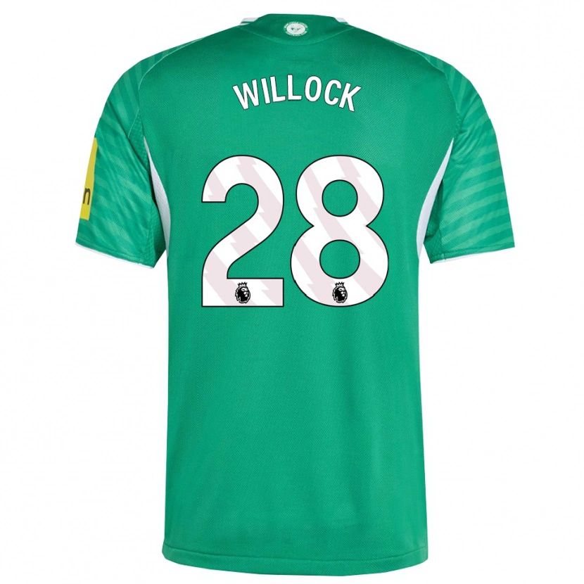Danxen Men Joe Willock #28 Green White Away Jersey 2025/26 T-Shirt